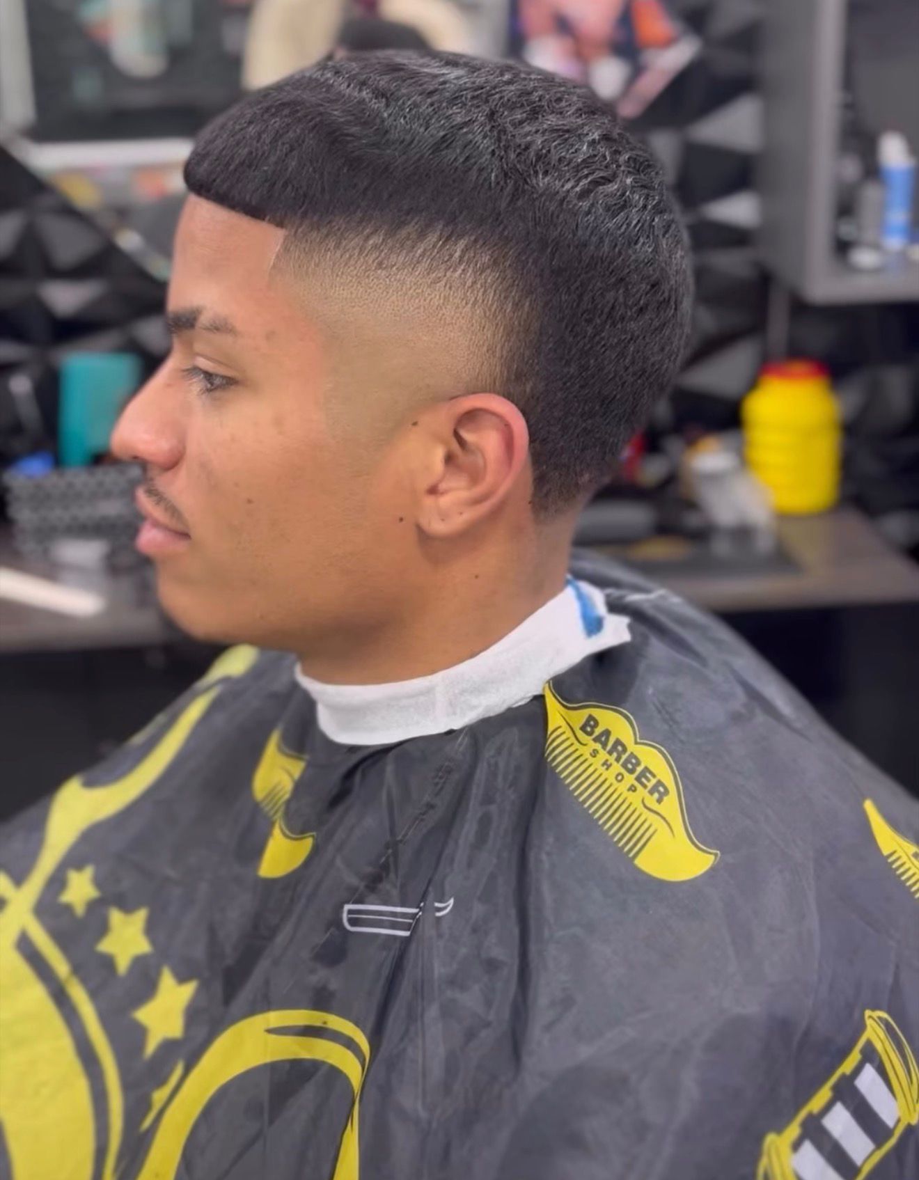 Custom hair design by Alex Urbaez Barber in Gainesville FL
